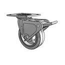 4.06109.459 MTG4 BRK2 Colson Swivel Caster