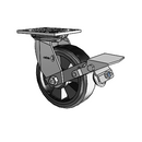 4.06109.4B5 BRK1 SEAL LH7.25 Colson Swivel Caster