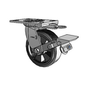 4.06109.4B9 MTG62 BRK1 LH7.25 Colson Swivel Caster