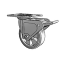 4.06109.4E1 MTG2 BRK2 LH7.25 Colson Swivel Caster