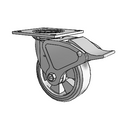 4.06109.4E1 MTG4 BRK4 LH7.25 Colson Swivel Caster