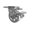 4.06109.4E1 MTG62 BRK1 LH7.25 Colson Swivel Caster