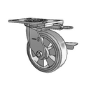 4.06109.4E1 MTG62 BRK3 LH7.25 WB11 Colson Swivel Caster
