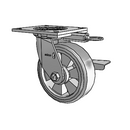 4.06109.4E1 MTG64 BRK3 LH7.25 WB11 Colson Swivel Caster