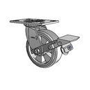 4.06109.4E5 MTG2 BRK1 LH7.25 Colson Swivel Caster