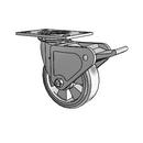 4.06109.4E5 MTG2 BRK2 Colson Swivel Caster