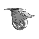 4.06109.4E5 MTG2 BRK4 Colson Swivel Caster