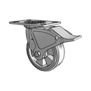 4.06109.4E5 MTG2 BRK4 LH7.25 Colson Swivel Caster