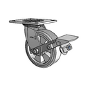 4.06109.4E5 MTG4 BRK1 SEAL LH7.25 Colson Swivel Caster