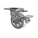 4.06109.4E5 MTG64 BRK1 Colson Swivel Caster