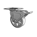 4.06109.4E9 MTG4 BRK2 LH7.25 Colson Swivel Caster