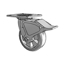 4.06109.4E9 MTG4 BRK4 Colson Swivel Caster