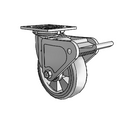 4.06109.4E9 SS BRK2 Colson Stainless Steel Swivel Caster