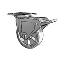4.06109.4F1 BRK2 LH7.25 Colson Swivel Caster