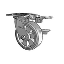 4.06109.4F1 MTG81 BRK3 LH7.25 WB11 Colson Swivel Caster