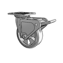 4.06109.4F9 BRK2 Colson Swivel Caster