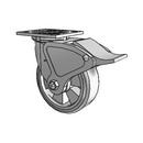 4.06109.4F9 BRK4 LH7.25 Colson Swivel Caster