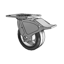 4.06109.4P5.2 MTG4 BRK4 LH7.25 Colson Swivel Caster