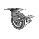 4.06109.4P5 MTG2 BRK1 SEAL LH7.25 Colson Swivel Caster
