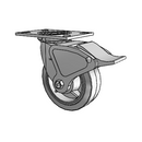 4.06109.4P5 MTG2 BRK4 Colson Swivel Caster