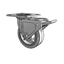 4.06109.4P5 MTG4 BRK2 LH7.25 Colson Swivel Caster