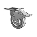 4.06109.4P5 MTG4 BRK4 Colson Swivel Caster