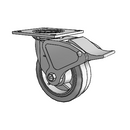 4.06109.4P5 MTG4 BRK4 LH7.25 Colson Swivel Caster