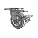 4.06109.4P5 MTG54 BRK1 LH7.25 Colson Swivel Caster