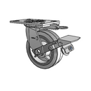 4.06109.4P5 MTG62 BRK1 LH7.25 Colson Swivel Caster