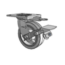 4.06109.4P5 MTG64 BRK1 LH7.25 Colson Swivel Caster