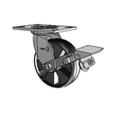 4.06109.531 MTG2 BRK1 LH7.25 Colson Swivel Caster