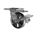 4.06109.531 MTG54 BRK1 LH7.25 Colson Swivel Caster