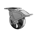 4.06109.535 BRK4 LH7.25 Colson Swivel Caster