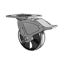 4.06109.539 MTG4 BRK4 LH7.25 Colson Swivel Caster
