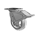 4.06109.551 BRK4 LH7.25 Colson Swivel Caster