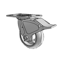 4.06109.551 MTG2 BRK4 LH7.25 Colson Swivel Caster