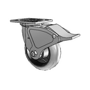 4.06109.555 COND BRK4 LH7.25 Colson Swivel Caster