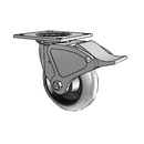 4.06109.555 COND MTG4 BRK4 LH7.25 Colson Swivel Caster