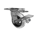 4.06109.555 COND MTG52 BRK1 LH7.25 Colson Swivel Caster