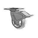 4.06109.555 MTG4 BRK4 Colson Swivel Caster