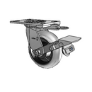 4.06109.559 COND MTG62 BRK1 LH7.25 Colson Swivel Caster