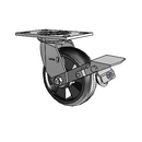 4.06109.5B1 MTG2 BRK1 LH7.25 Colson Swivel Caster