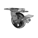 4.06109.5B5 MTG62 BRK1 LH7.25 Colson Swivel Caster