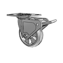 4.06109.5E1 MTG2 BRK2 LH7.25 Colson Swivel Caster