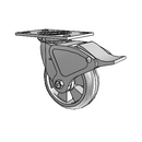 4.06109.5E1 MTG2 BRK4 Colson Swivel Caster