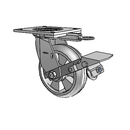 4.06109.5E1 MTG64 BRK1 Colson Swivel Caster