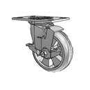 4.06109.5E5 MTG2 BRK7 LH7.25 Colson Swivel Caster