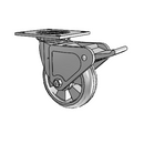 4.06109.5E5 MTG4 BRK2 Colson Swivel Caster