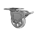 4.06109.5E5 MTG4 BRK2 LH7.25 Colson Swivel Caster