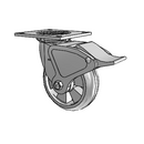 4.06109.5E5 MTG4 BRK4 Colson Swivel Caster